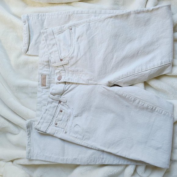 Mother The Looker Jeans in Cream for a Day Size 25 - Picture 7 of 11